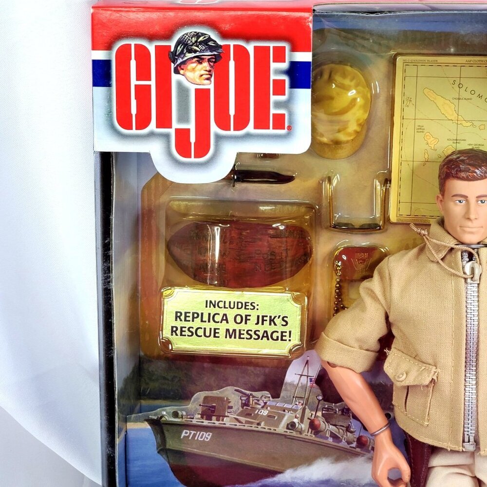 VTG G.I. Joe John F. Kennedy PT 109 Boat Commander Action Figure New In Box - Picture 7 of 8